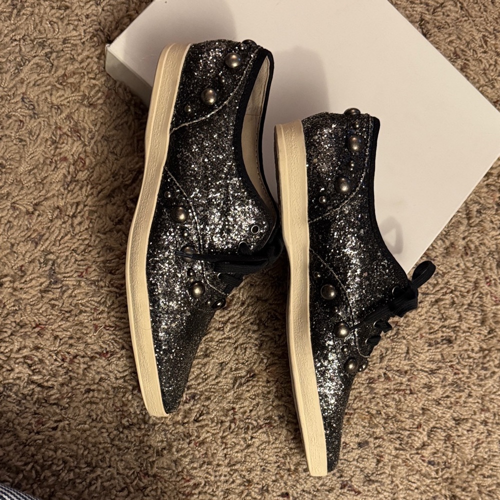 Black Glitter Women's Shoes with decorative hardware - Marc Jacobs. - Picture 3 of 6